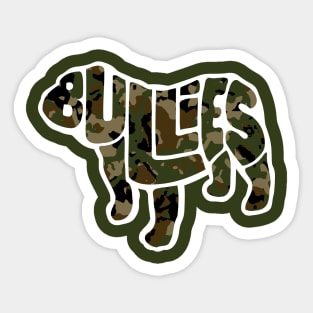 Bellport Bullies Brand Camo Letter Sticker